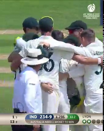 128K views · 3.9K reactions | The #WTC23 Final winning moment  This moment could be featured in your FanCraze Crictos Collectible packs! Visit https://bit.ly/3N46Phu to own iconic moments from the ICC World Test Championship Final 2023. | ICC - International Cricket Council | Facebook