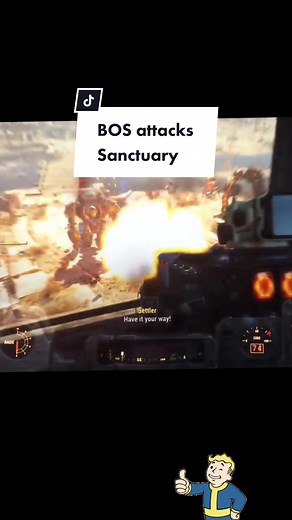Bos attacks Sanctuary #fallout4 #fallout #wtf #fyp