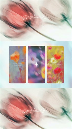 Blurry Floral Backgrounds – Dreamy Abstract Flower Textures Pack Graphic Download