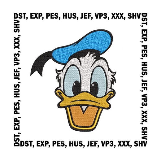 Donald Duck Embroidery Design, Classic Disney Embroidery Files - 7 Sizes, Digital Download - Etsy