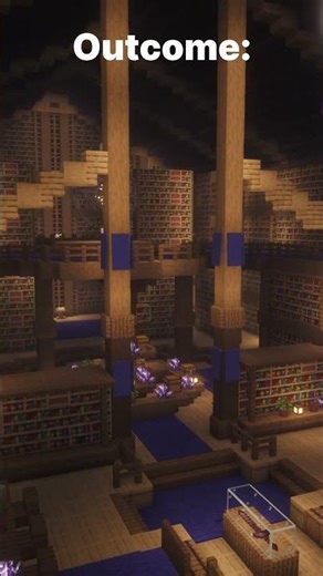 Minecraft Fantasy Library Build [Reference-to-Final Build]