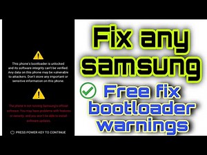 Samsung bootloader warnings remove | root warning fix 2025 |