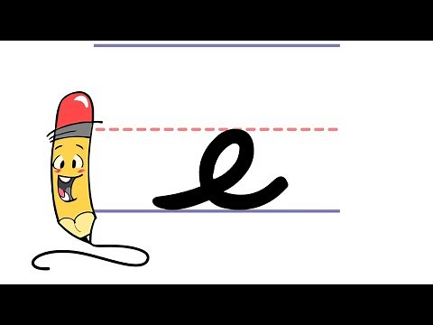 Pencil Pete's Cursive Writing - Lowercase e