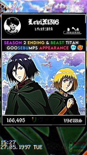 Season 2 Ending & Beast Titan's Goosebumps Appearance 🦍🔥#AttackOnTitan #AOT #BeastTitan #ZekeYeager