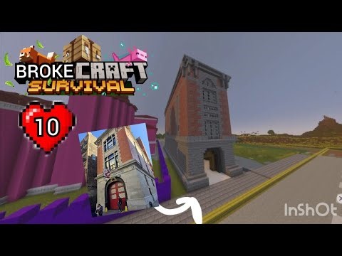 I built the ghostbusters HQ in minecraft survival (brokecraft)