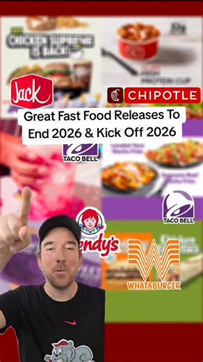 Snackolator on Instagram: "The fast food releases are ending 2025 strong and we already have some big announcements for 2026! Jack in the Box is bringing their Chicken Supreme back for the first time in 20 years in January along with new Jibbis which look adorable! Chipotle is dropping a new Protein Cup on December 23rd as part of a new high protein menu. Taco Bell has dropped a bunch of great items this week and they're also testing new loaded nacho fries. Wendy's is bringing their Sweet & Sour