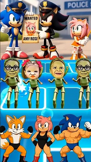 Scary Sonic 🆚 Scary Shadow 🆚 Scary Silver 🆚 Tail _ coffin dance _ tileshop #187 #tilesgop #sonic