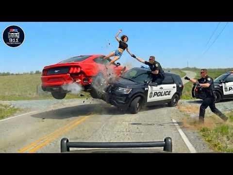 Craziest Police Dashcam Moments High-Speed Police Chases Wild PIT Maneuvers and Tragic Crashes#31