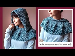 Crochet hooded cowl for women, VERY EASY!