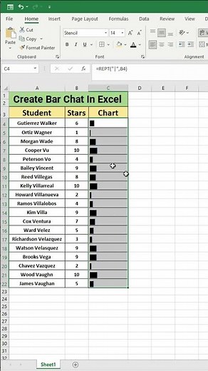 📊 Create Bar Chart in Excel | Tips and Tricks