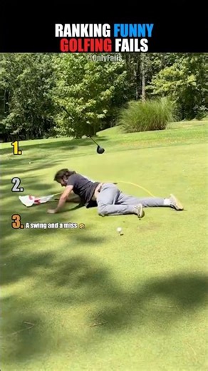 Ranking Funny Golfing Fails #shorts #funny #fails