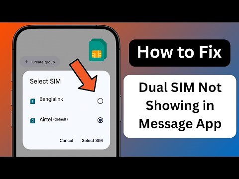 How to Fix Dual SIM Option Missing from Message App | Change Default SIM for SMS in Android