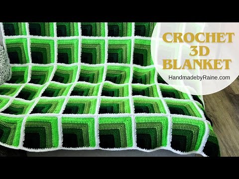 How to crochet 3D Blanket 🧶