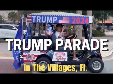 "The Villages' Trump Golf Cart Parade: A Patriotic Display!"