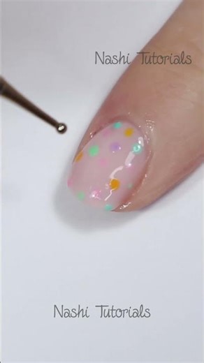 Easy Dots Easter Nail Art Tutorial #shorts