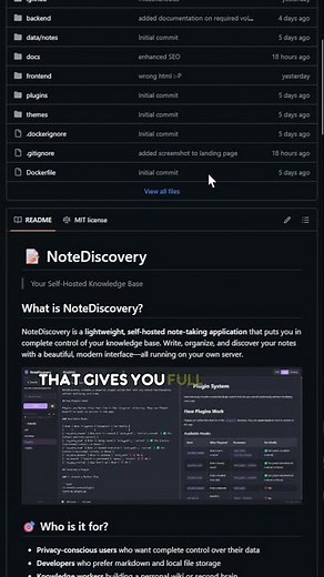 NoteDiscovery: a lightweight self-hosted knowledge base #github #opensource