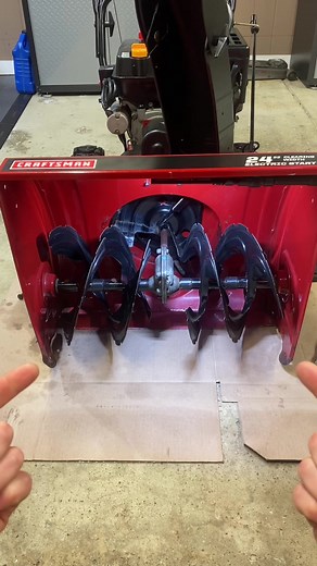 How to fix bent snowblower auger panels #snowblower #snowy #blizzard #garage #auger #tips #tricks #outdoors #outside #gear #maintenance #snowblowing #snow #tool #clamps #craftsman #ariens
