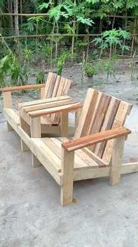 Beautiful wooden furniture inspiration for outdoor spaces #Woodworking #WoodFurniture