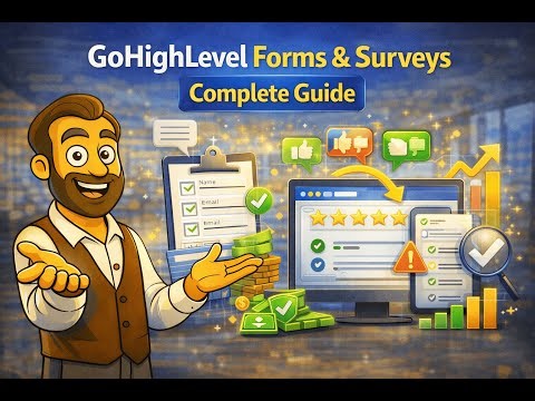 GHL Forms & Surveys Complete Guide | Conditional Logic, Custom Fields & Form Builder