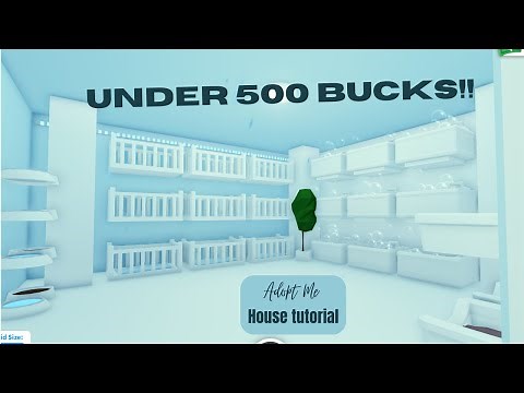 Adopt me house build UNDER 500 BUCKS tutorial step by step cheap grinding house under 500 bucks!!!