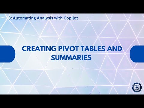 3 – Creating Pivot Tables and Summaries Automatically