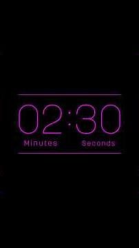 SILENT - 2 Minute and 30 Second Countdown Timer - Badge - Pink