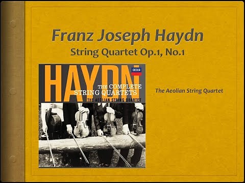 Haydn, String Quartet Op 1, no 1 - Video Score . Aeolian Quartet
