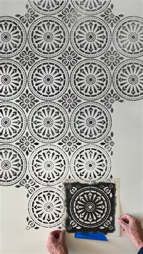 Royal Design Studio Stencils | Easy, airy stencil technique to try! Use a cheap, small nappy touch up roller and a light touch to get a easy “distressed” stencil look.... | Instagram