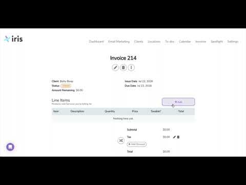 Add Custom Line Items to Any Invoice | Iris Works Tutorial