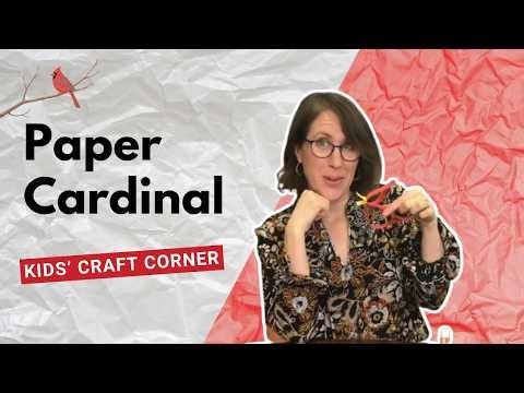 Paper Strip Cardinal Craft | Kids' Craft Corner