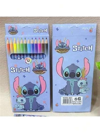 1 Box/4 Boxes (12pcs Per Box) Stitch Colored Pencils, Oil-Based Colored Pencils, Drawing Colored Pencils, Back To School Supplies | SHEIN