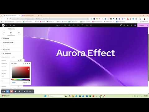 How To Use Aurora Effect in Elementor