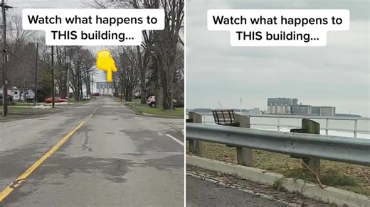 Optical illusion shows building get smaller as you move CLOSER  - but how?