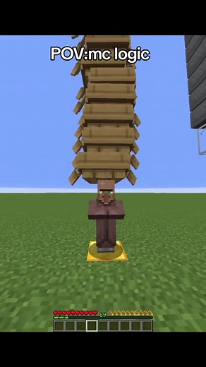 Minecraft logic #viral #funny #MineCraft
