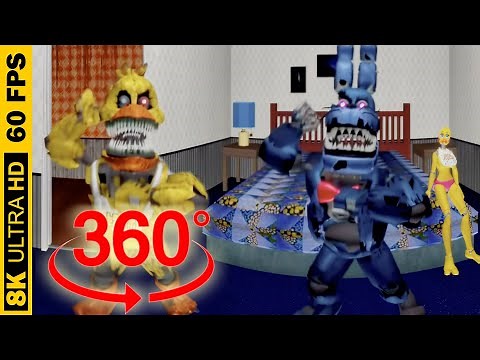 360° Video - FNAF's Gangnam Style, 8K, Remastered