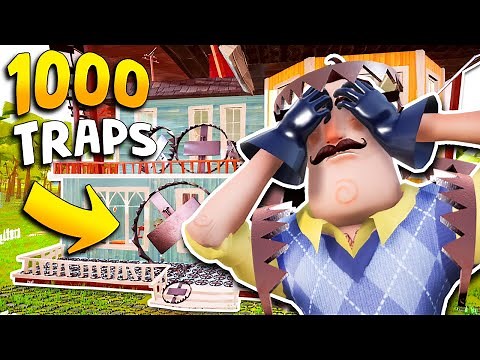 1000 TRAPS IN NEIGHBOR'S HOUSE!!! (then he did this...) | Hello Neighbor Gameplay (Mods)