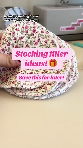 If you’re looking for a quick cute stocking filler to sew this year… this is THE project 🎄🧵 Reusable make-up pads are the perfect scrap-buster — you only need cotton fabric bamboo towelling. I love bamboo because it’s antibacterial and super soft on your skin 💛 I simply overlock the two pieces together and that’s it… such an easy sew and a great eco-friendly gift idea! Follow along for more beginner-friendly sewing inspiration ✨ Link in bio for all my sewing guides 🧵💕 #sewingtiktok #sewingp