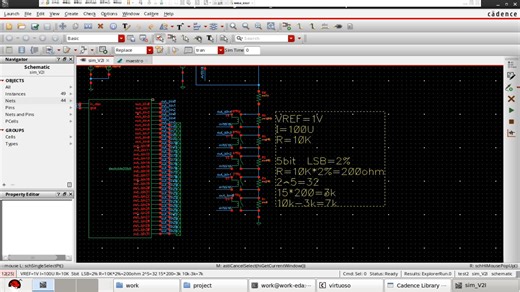 3. V2I电路的calibration code 仿真（Verlilog A 十进制数到二进制数的模块的应用）