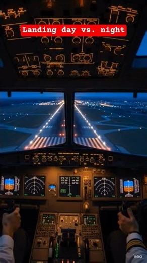 “How a Runway Looks in Day and Night — A-320 Landing in AI Transition ✨✈️”#shortsfeed #aviation