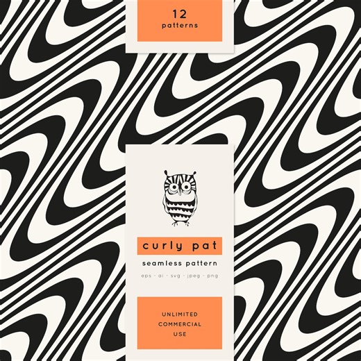 Wavy Geometric Seamless Pattern Set: Tileable Backgrounds (digital Download) - Etsy