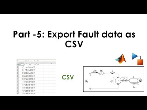 Exporting Fault data of the DC motor in CSV: Part-5