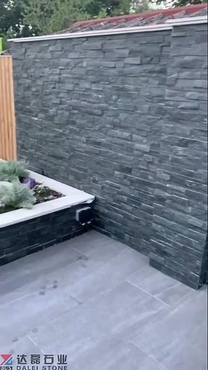 Galaxy Black Quartz Culture Stone Wall Panel for Wall Cladding