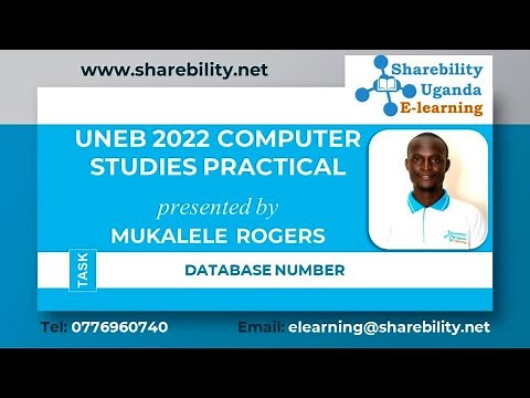 Database Question 10 min Review - UNEB 2022 Computer Studies Practical -Sharebility Uganda Elearning