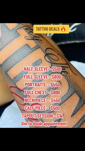 Book Your Tattoo Session for Later Dates