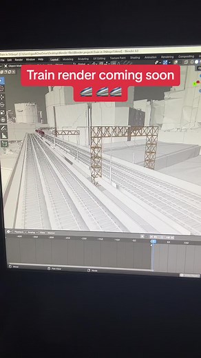 Train render in blender 🚄 Animating a train in blender 3d #blender #blender3d #blenderanimation #train #blenderartist #blendercommunity #animation