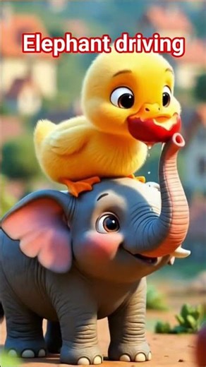elephant driving #shorts #shortvideo #3dcartoon #aivideo