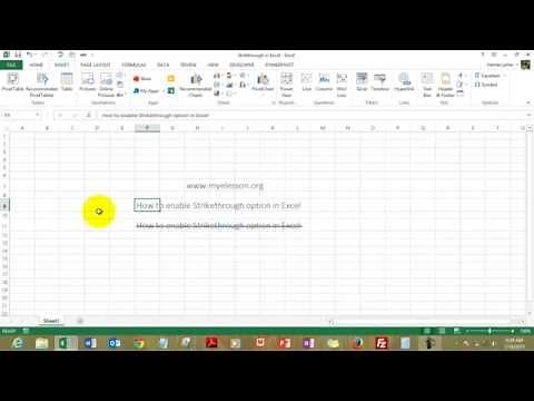 Enable Strikethrough In Excel