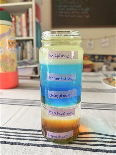Learning about the atmosphere 🌎 #homeschoolmom #homeschoolcurriculum #homeschooler