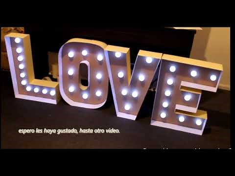 Letras en 3D con luz