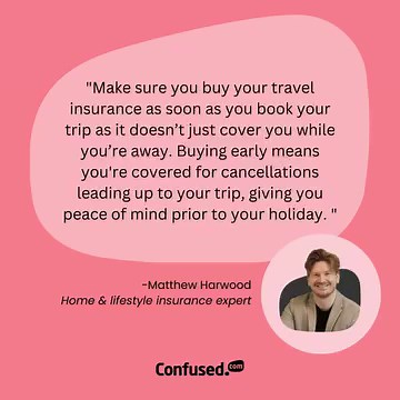 If you've already booked an escape from the cold and rain, don't forget your travel insurance✈️ Buying as soon as you book means you're covered for cancellations: https://www.confused.com/travel-insurance | Confused.com